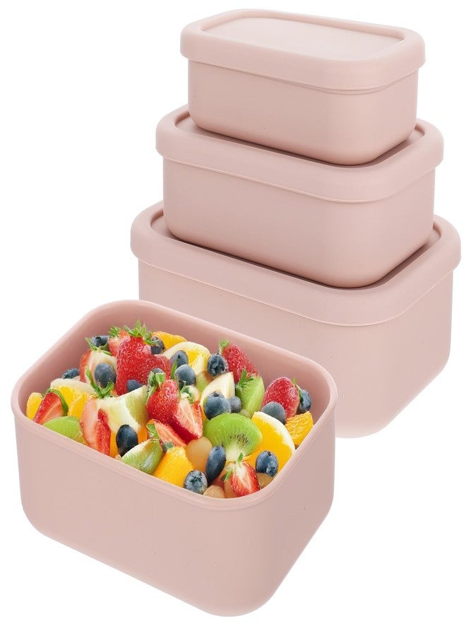 Limbeuuu 3 Pack Silicone Food Storage Containers, Rectangular BPA-Free Silicone Lunch Box Containers with Lids, Airtight, Leak-Proof, Freezer, Microwave & Dishwasher Safe (10.2oz, 23.6oz, 44oz) - Image 1